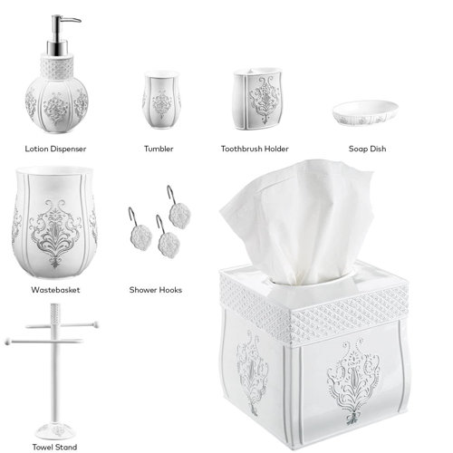 Creative Scents Brushed Nickel 4Piece Bathroom Accessory Set & Reviews